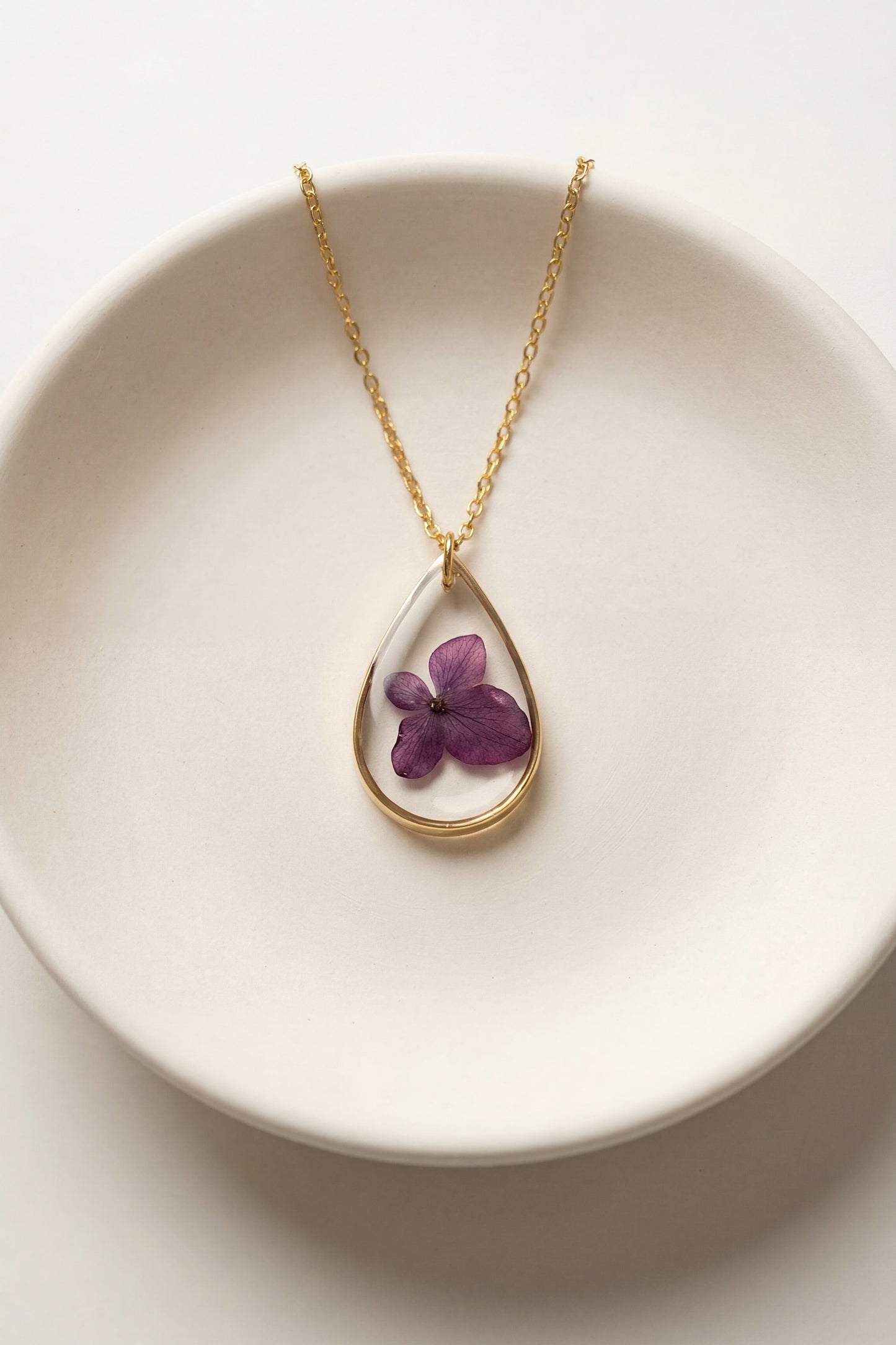 Purple Hydrangea Necklace